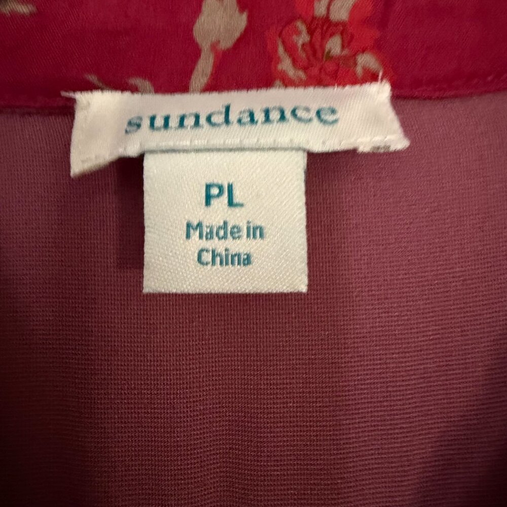 Sundance Cassity Velvet Shirt PL Burgundy Western Pearl Snap Silk Blend - Picture 4 of 10